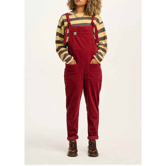 Lucy & Yak Original Organic Dungaree Corduroy In Wine Red Fits US 4R - Picture 2 of 7
